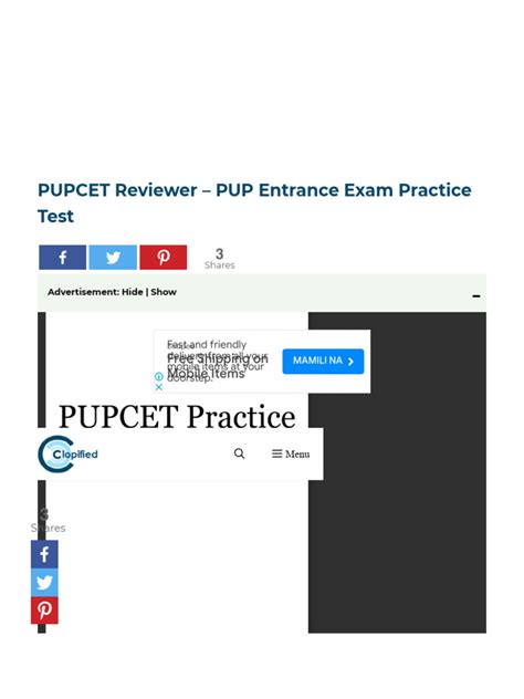 pupcet 2023|Entrance exam prep: PUP iapply .